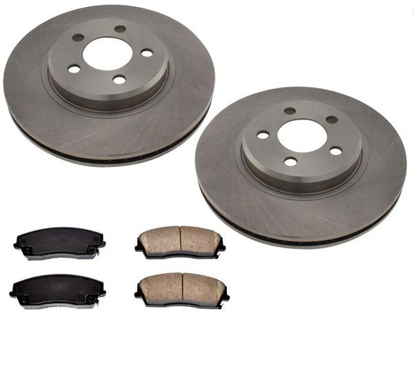 Para 06-18 Dodge Charger 3.6L 320MM Rotor de freno de disco delantero Pastillas de freno de cerámica 3 piezas