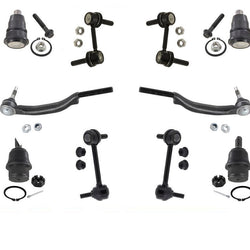 For 02-03 Envoy Bravada Trailblazer Ball Joints Tie Rods Sway Bar 10 PCS KIT
