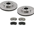 Rotores de freno delantero de 4 pernos y pastillas de cerámica para Kia Optima y Hyundai Sonata 03-06