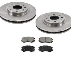 Rotores de freno delantero de 4 pernos y pastillas de cerámica para Kia Optima y Hyundai Sonata 03-06