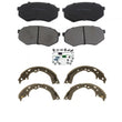 Front Ceramic Pads Rear Shoes Hardware kit 95-04 Toyota Tacoma Rear Wheel Drive