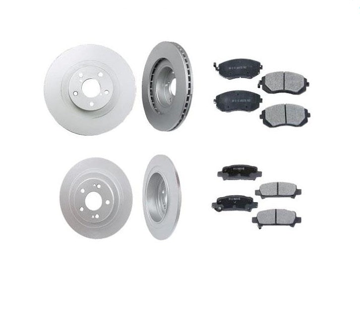 Fits 06-09 Outback 2.5L Non Turbo Front & Rear Rotors & Ceramic Brake Pads