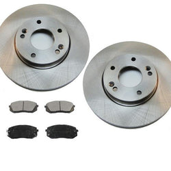 Front Disc Brake Rotors & Ceramic Brake Pads for Kia Rondo 2.4L & 2.7L 2007-2009