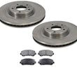 Front Brake Disc Rotors & Ceramic Brake Pads For Nissan Maxima 2009-2016