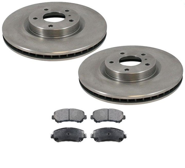 Front Brake Disc Rotors & Ceramic Brake Pads For Nissan Maxima 2009-2016