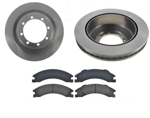 para 2008-2009 E350 Super Duty / Ruedas traseras dobles Rotores y pastillas de freno trasero