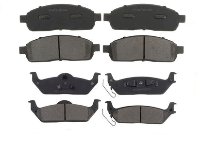 Front & Rear Ceramic Pads For Ford F-150 With 6 & 7 Lugs 2004 2005 2006 2008
