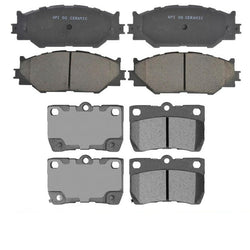 Nuevo juego de almohadillas de cerámica delanteras y traseras para Lexus IS250 2006-2008.