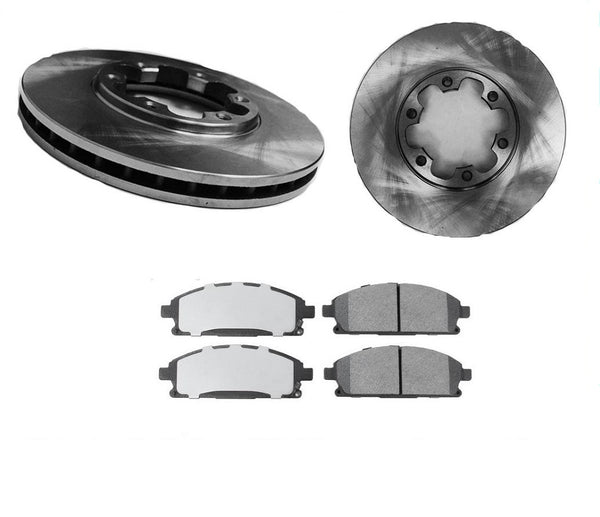 Front Brake Rotors & CERAMIC Brake Pads Fits1996-1998 Nissan Pathfinder