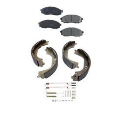 Fits 2000-2004 Nissan XTerra Front Ceramic Pads Rear Brake Shoes & Hardware Kit