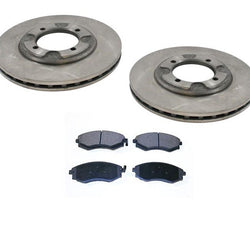 Front Disc Brake Rotors & Brake Pads for Hyundai Tiburon 1997-1998
