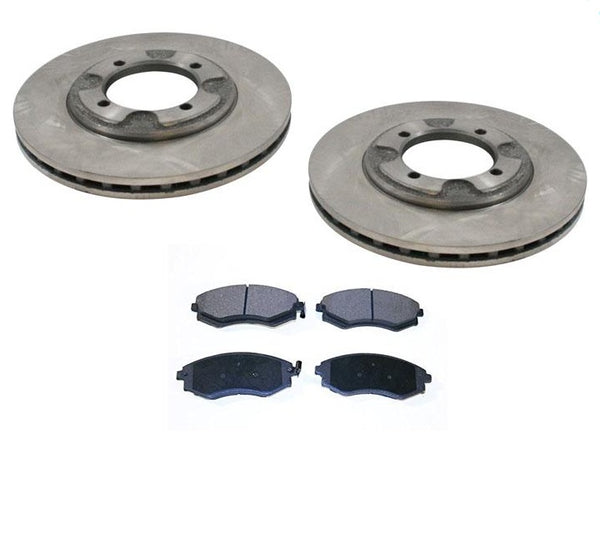 Front Disc Brake Rotors & Brake Pads for Hyundai Tiburon 1997-1998
