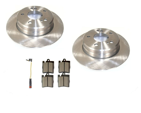 Rotores de freno trasero y pastillas de freno para Mercedes C240 ​​RWD 4DR 2003-2005