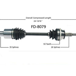 1989-1995 Ford Taurus SHO 3.0L P/S New CV Drive Axle Shaft
