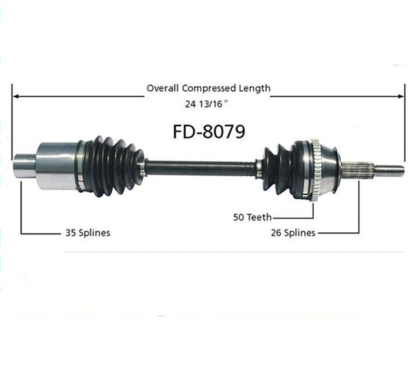 1989-1995 Ford Taurus SHO 3.0L P/S New CV Drive Axle Shaft