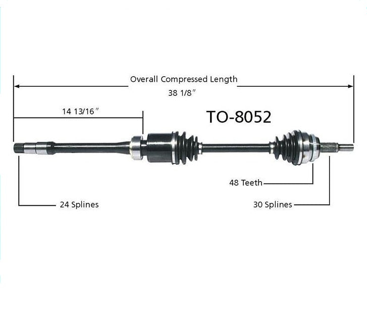 CV Axle Shaft Front Rt 04-06 RX330 07-09 RX350 Front Wheel Drive Only