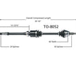 100% nuevo eje CV delantero Rt 04-06 RX330 07-09 RX350 solo tracción delantera