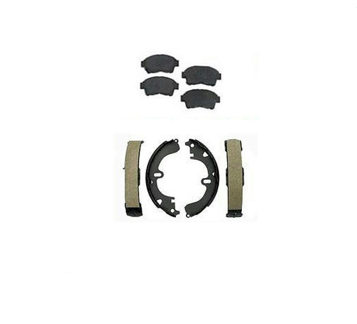 Fits 1993-1997 Toyota Corolla Front Ceramic Pads & Rear Brake Shoes