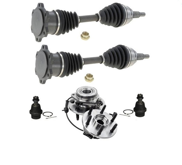 Cojinete de rueda de cubo + ejes de transmisión CV 99-04 Silverado 1500 TRACCIÓN EN LAS CUATRO RUEDAS