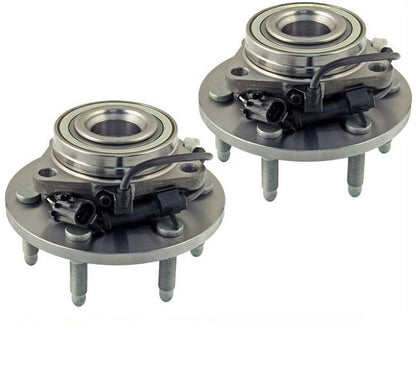 Front Wheel Bearings & Hub Assembly, For GM 02-06 Escalade Front 6 Stud 4x4 ABS