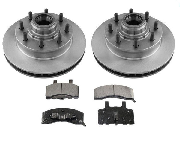8 Lug Heavy Duty Front Rotors & Brake Pads for Chevrolet Express Van 2500 96-02