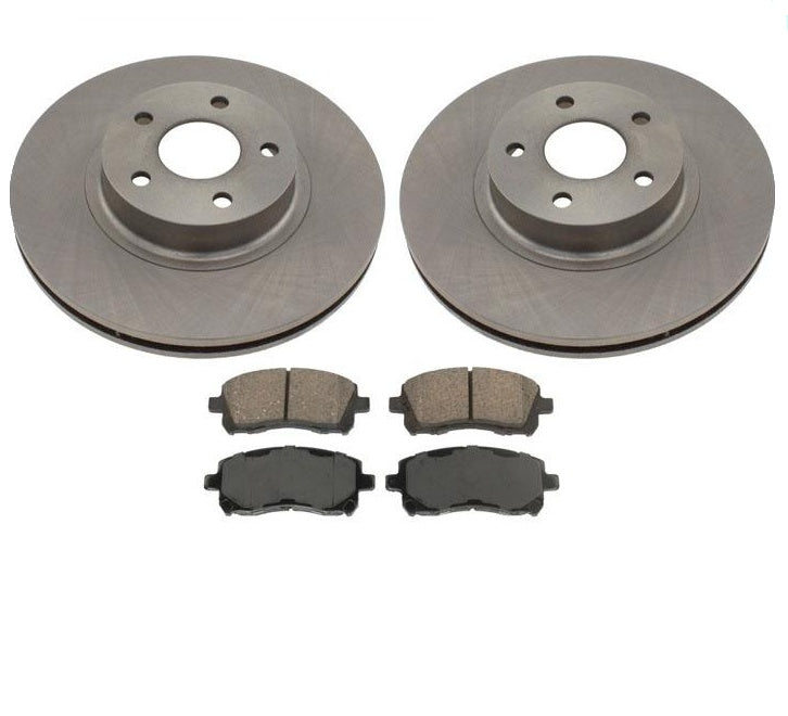 Front Brake Rotors 10 7/8" & Brake Pads fits for Subaru Legazy sedan 01-02