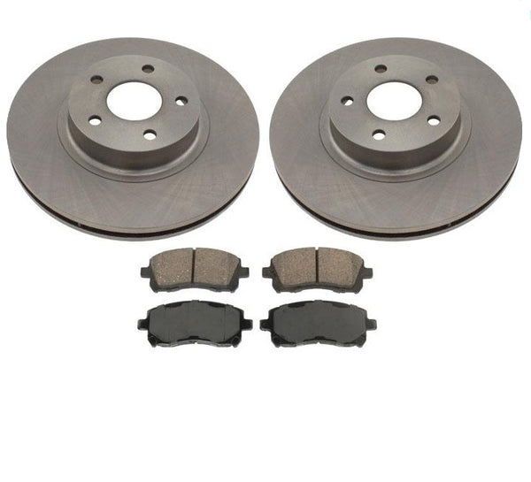 Front Brake Rotors 10 7/8" & Brake Pads fits for Subaru Legazy sedan 01-02