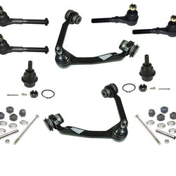 Ford 97-02 Expedition 4x4 4WD Upper Control Arm Ball Joint Tie Rod 10Pc Kit