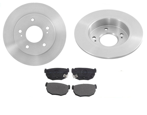 Rear Brake Rotors & Semi Metallic Brake Pads for Nissan 240SX SE 1994-1998