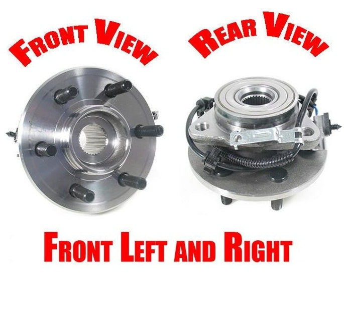 For 98-03 Durango 97-04 Dakota 4x4 4 Wheel ABS (2) Front Hub Wheel Bearing