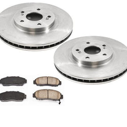 Front Brake Rotors and Brake Pads for Honda Accord V6 2011-2012 4 Door Sedan