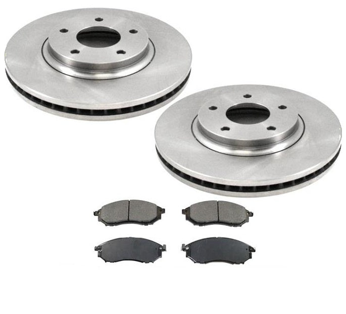 Front Brake Disc Rotors & Ceramic Pads For Infiniti Q45 2002 2003 2004 2005 2006