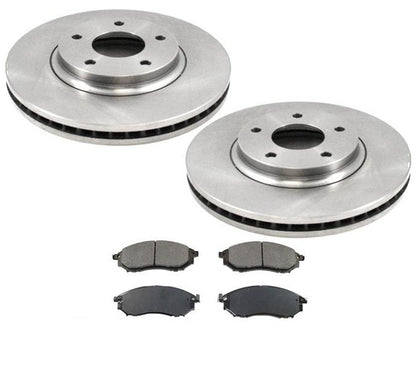 Front Brake Disc Rotors & Ceramic Pads For Infiniti Q45 2002 2003 2004 2005 2006