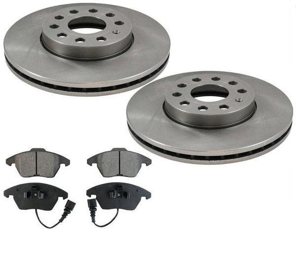 For 06-09 Volkswagen Rabbit 2.5L Engine New Front Brake Rotors & Ceramic Pads