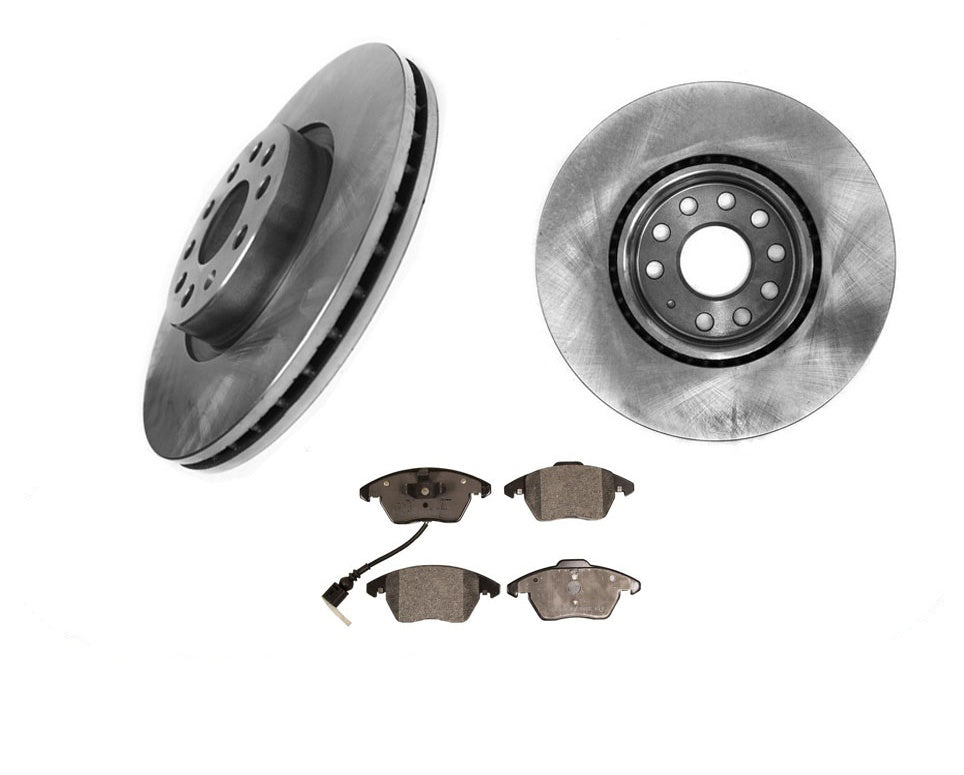 Rotores de freno delantero de 312 mm y pastillas de cerámica para Volkswagen EOS 07-16
