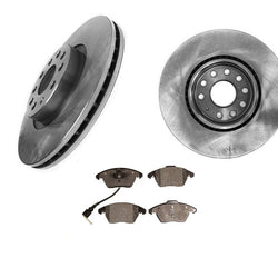 Rotores de freno delantero de 312 mm y pastillas de cerámica para Volkswagen EOS 07-16