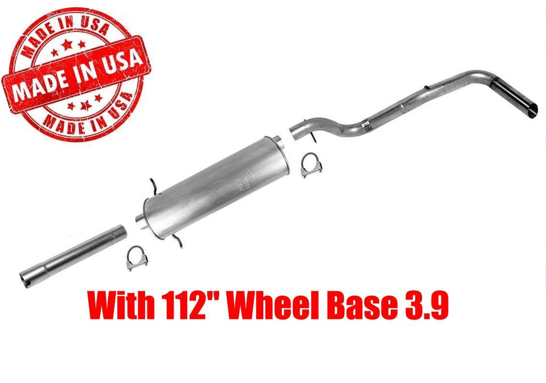 00-03 4 Wheel Drive for Dodge Dakota Regular Cab 112" WB 3.9 Exhaust Pipe System