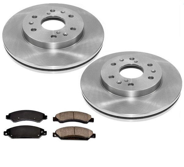 Para 05-07 Silverado 1500 Ft rotores de freno pastillas de cerámica NO H/DW/frenos de tambor traseros