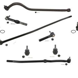 02/07/94-97 Ram 1500 4x4 Extremos de barra de dirección, rótulas, arrastre 9 piezas