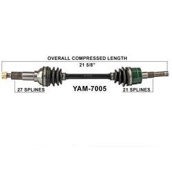 2002 Yamaha Grizzly 660 Front Left CV Axle Shaft Complete