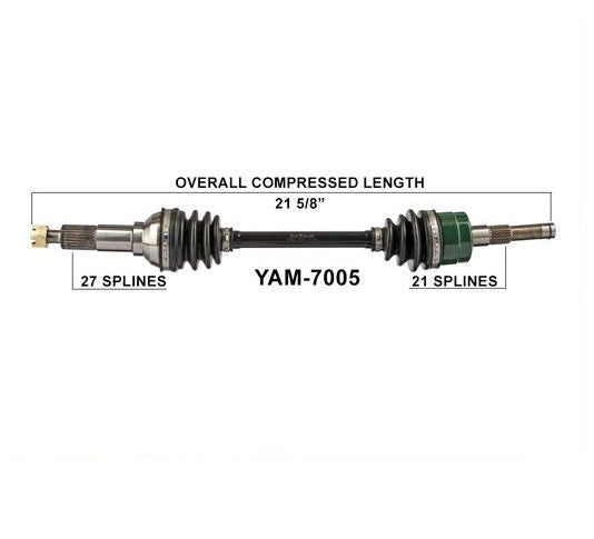 2002 Yamaha Grizzly 660 Front Left CV Axle Shaft Complete