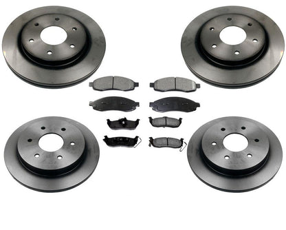 Se adapta a rotores de freno delanteros y traseros de 320 mm y pastillas de freno para Nissan Titan 06-07
