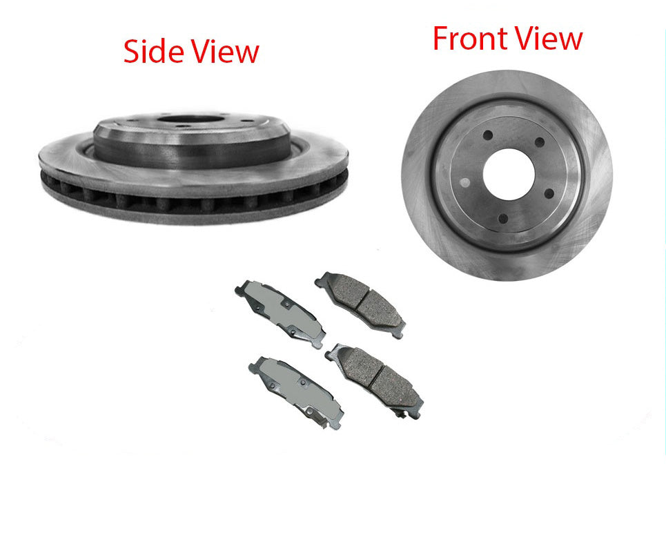 Rear Brake Rotors & Brake Pads For Chevrolet Corvette 6.0L 6.2L 2005 2006 2010