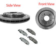 Rr Brake Rotors & Ceramic Brake Pads for 2005-2010 Chevrolet Corvette 6.0L 6.2L