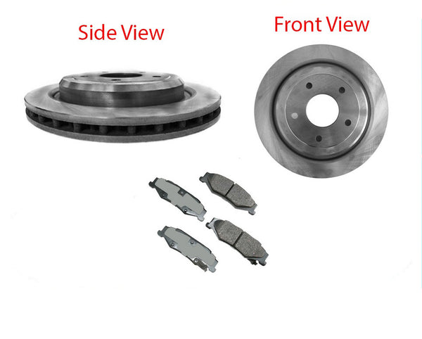 Rr Brake Rotors & Ceramic Brake Pads for 2005-2010 Chevrolet Corvette 6.0L 6.2L