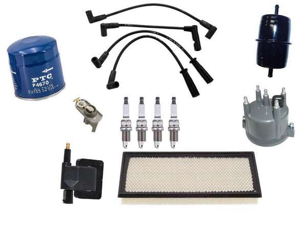 Ignition Wires Cap Rotor & Plugs Oil Air Gas Filter for Jeep Cherokee 2.5L 91-93