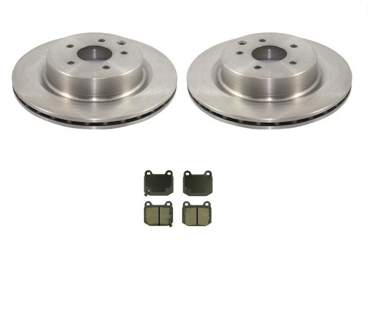 Brembo Style Rear Brake Rotors & Pads for 2003 2004 Infiniti G35 2003 2009 350Z