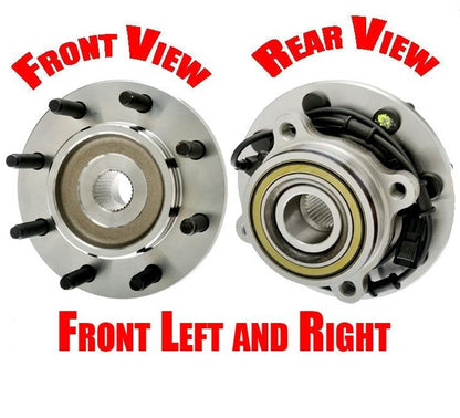 03-05 Ram 2500 3500 4X4 ABS (2) Front Hub Wheel Bearing 100% Torque Tested New