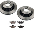 Fits For 07-12 328i Coupe & Sedan (2) Rear Brake Rotors Ceramic & Pads