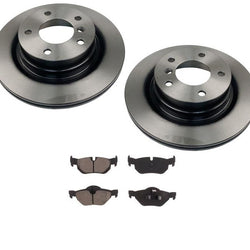 Fits For 07-12 328i Coupe & Sedan (2) Rear Brake Rotors Ceramic & Pads